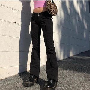 black low rise bootcut pants🦇